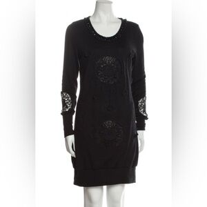 Marc by Marc Jacobs Black Lace Dress Small Long Sleeve Edgy Chic Goth